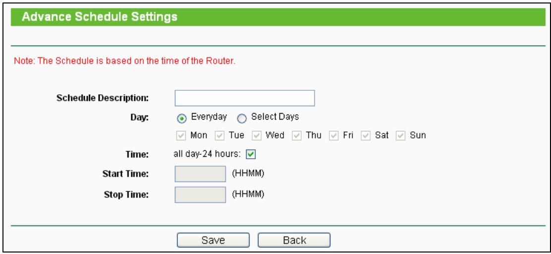 TP-LINK TL-WR710N - To add a new schedule, follow the steps below. - 1
