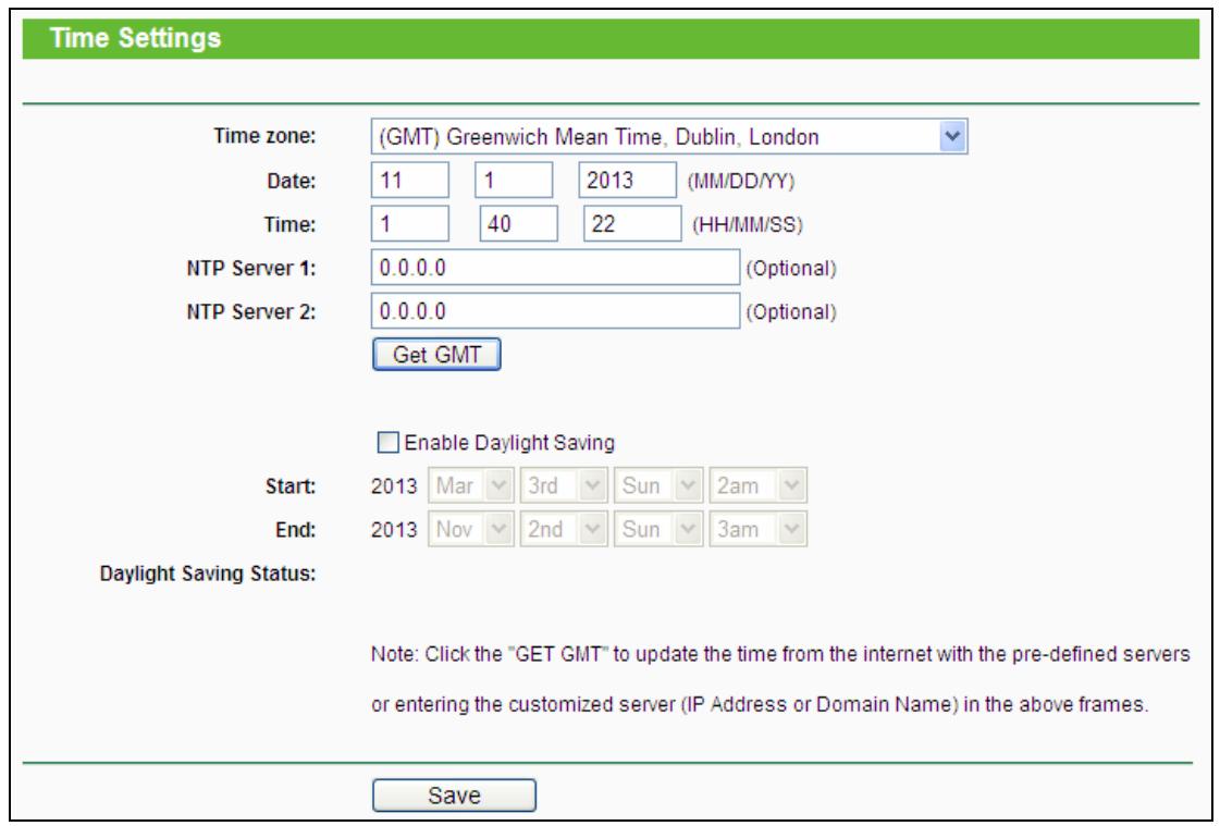 TP-LINK TL-WR710N - Time Settings - 1