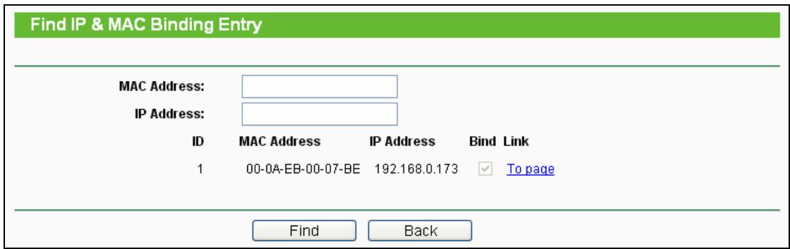 TP-LINK TL-WR710N - To find an existing entry: - 1
