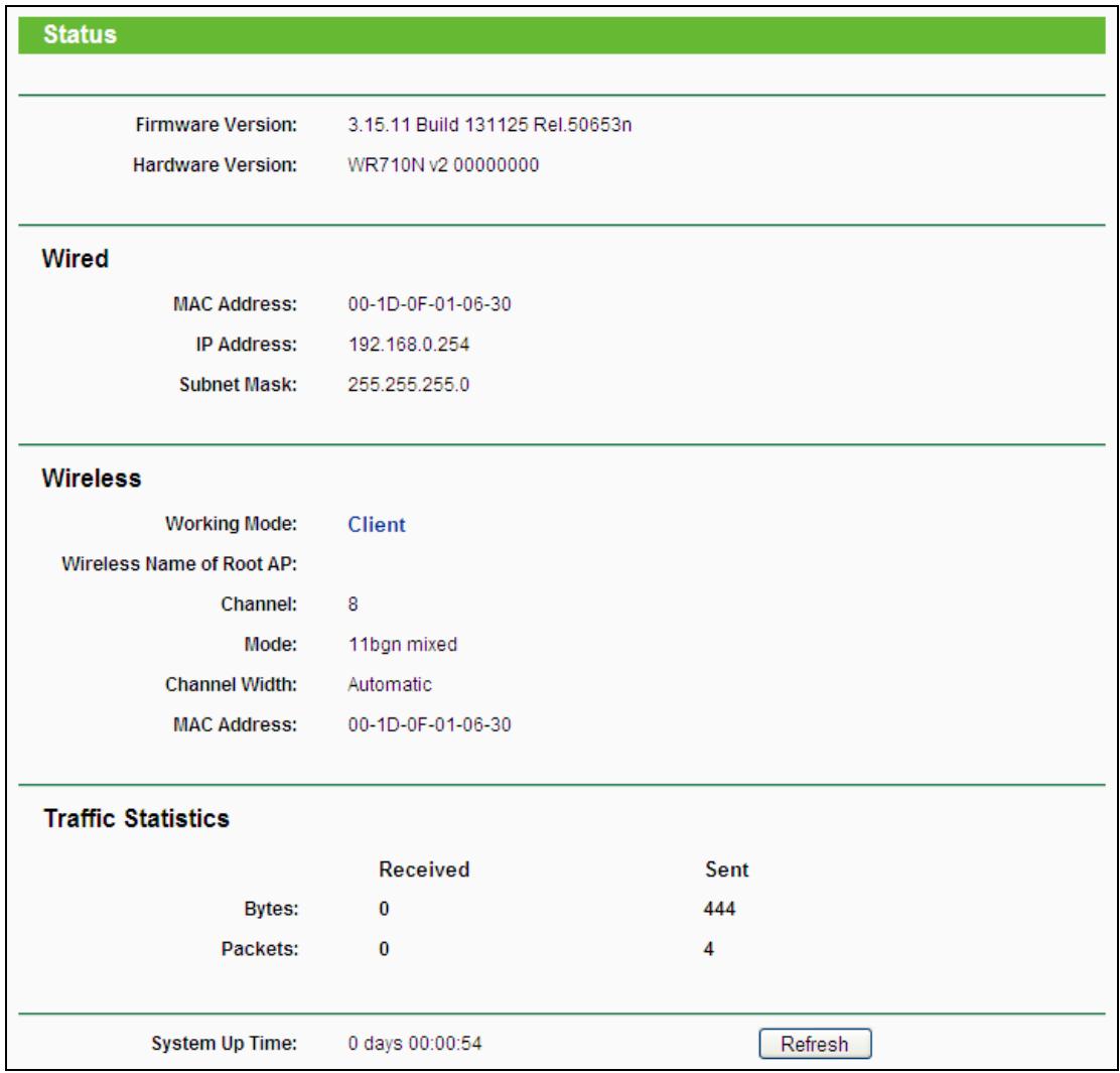 TP-LINK TL-WR710N - Status - 1