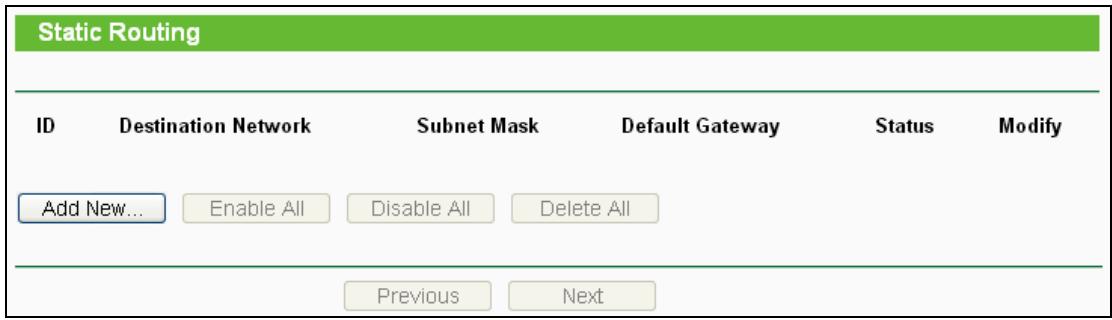 TP-LINK TL-WR710N - Static Routing List - 1