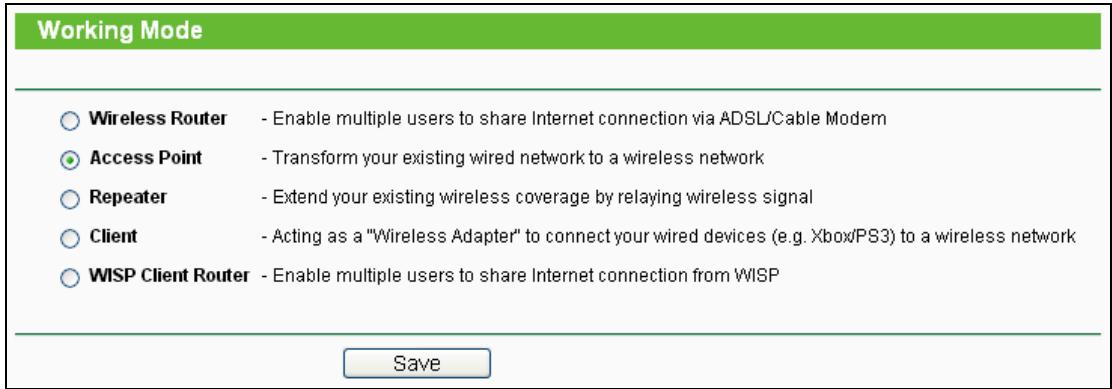 TP-LINK TL-WR710N - Working Mode - 1