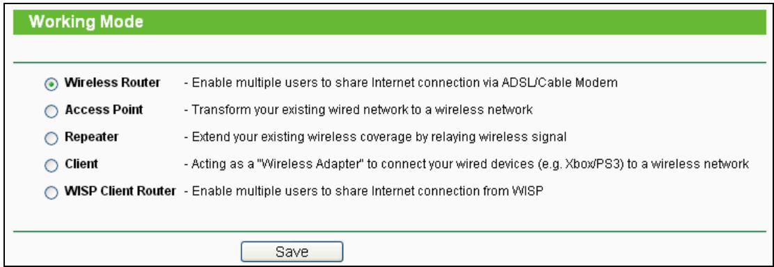 TP-LINK TL-WR710N - Working Mode - 1