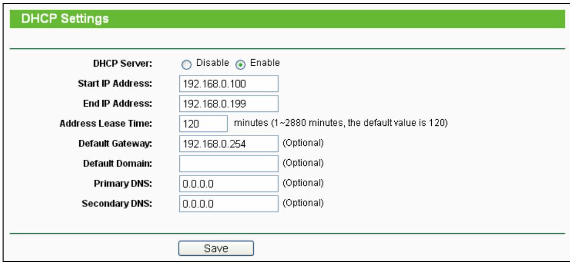 TP-LINK TL-WR710N - DHCP Settings - 1