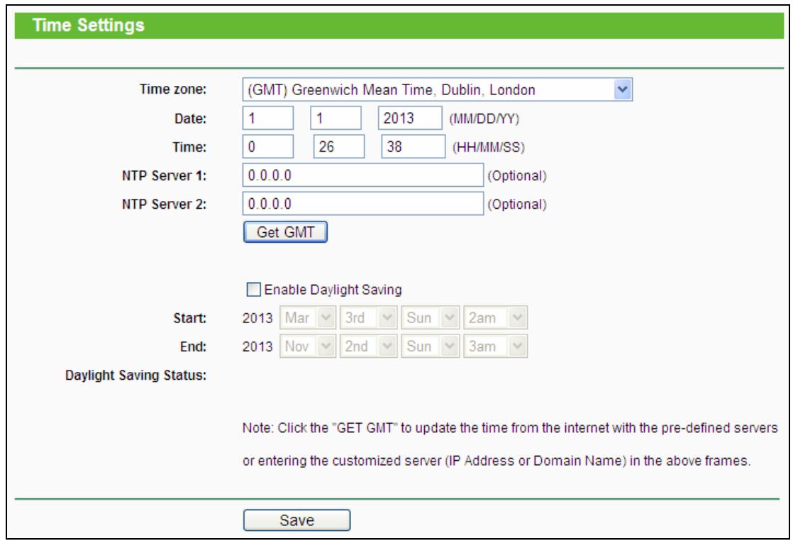 TP-LINK TL-WR710N - Time Settings - 1