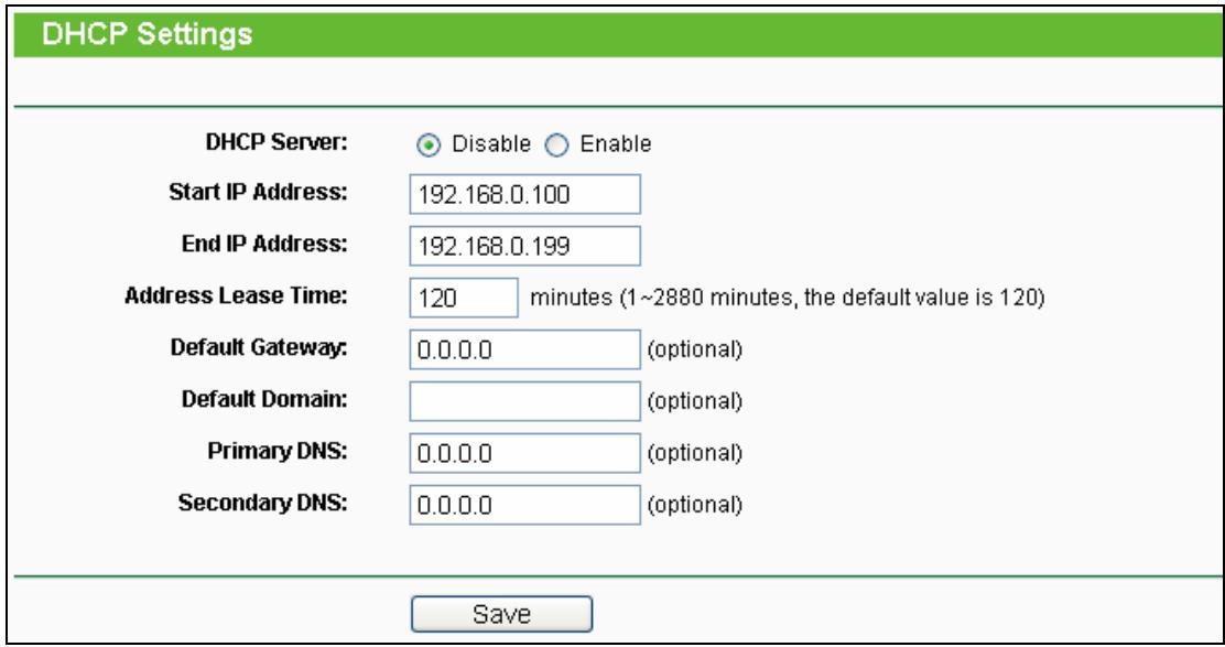 TP-LINK TL-WR710N - DHCP Settings - 1