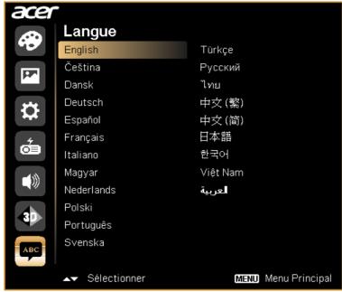 ACER X111 - Langue - 2