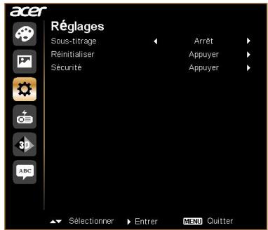 ACER X111 - Réglage - 1