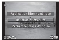 PENTAX Q-S1 SILVER ROSE - Sélectionnez [Imitation effets fibre] et appuyez sur - 1