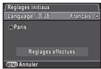 PENTAX Q-S1 SILVER ROSE - Utilisez ▲▼ △▶ pour sélectionner la langue voulue et appuyez sur Ⓒ. - 1