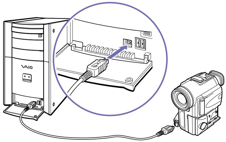 SONY PCV-RX4 - Branchement d'un caméoscope numérique - 1