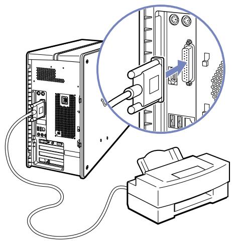 SONY PCV-RX4 - Branchement d'une imprimante - 1