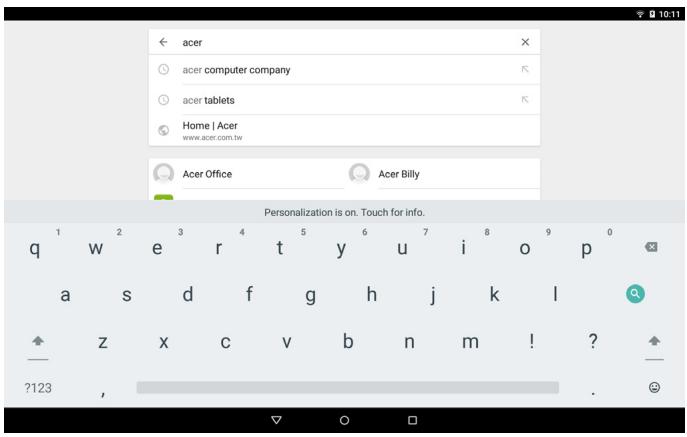 ACER A3-A30-197H - Le clavier de l'écran - 1
