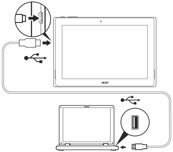 ACER A3-A30-197H - Connector à un PC comme périphérique de stockage USB - 1
