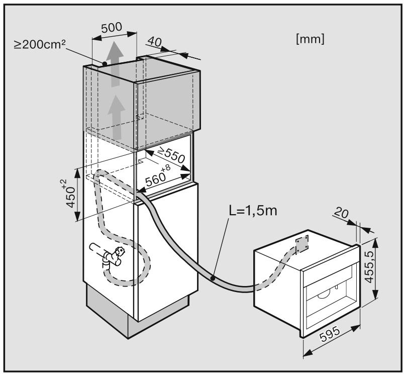 MIELE CVA6805 - Possibilities d'encastrement et de combinaisons - 1