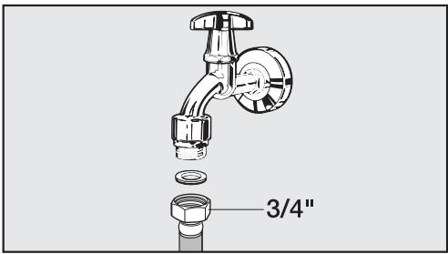 MIELE CVA6805 - Raccordement à l'arrivée d'eau - 1