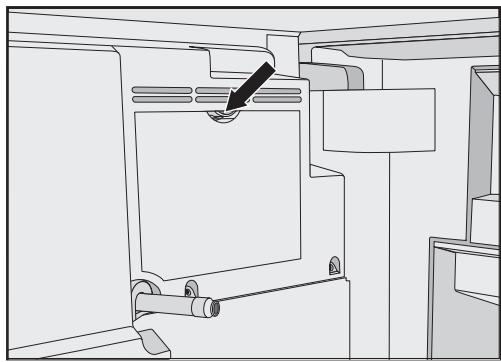 MIELE CVA6805 - Etape 2 : nettoyage du tube d'aspiration d'air et du coude dans la porte - 1