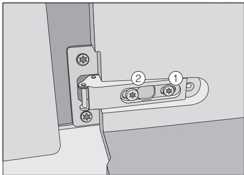 MIELE CVA6805 - Régler les charnières de porte - 1