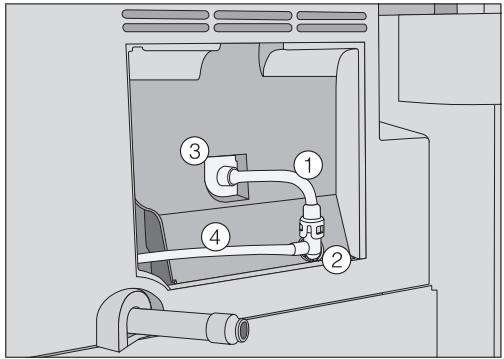 MIELE CVA6805 - Etape 2 : nettoyage du tube d'aspiration d'air et du coude dans la porte - 2