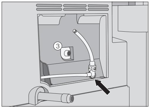 MIELE CVA6805 - Etape 2 : nettoyage du tube d'aspiration d'air et du coude dans la porte - 3
