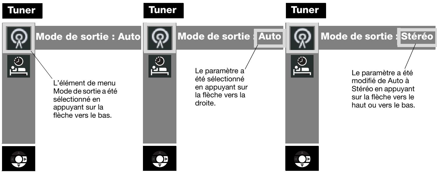 BOSER 321GSIIC - Pour effectuer des modifications dans les menus de configuration - 1