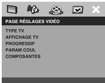 YAMAHA DVD-S557 - Menu Réglages video - 1