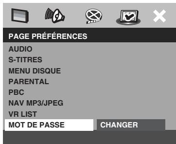 YAMAHA DVD-S557 - Modification du mot de passer - 1