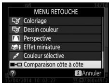 NIKON D810 - Sélectionnez Comparaison côte à côte. - 1