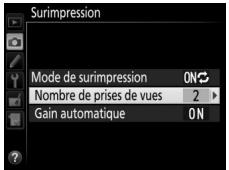 NIKON D810 - Choisissez le nombre de prises de vues. - 1