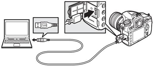 NIKON D810 - Branchez le cable USB. - 1