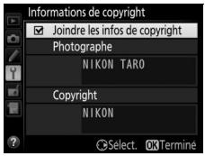 NIKON D810 - Informations de copyright - 1