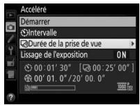 NIKON D810 - - PourCHOISIR laDurée totale de la prise de vue: - 1