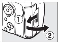 NIKON D810 - Insérez l'accumulateur et une carte mémoire. - 4