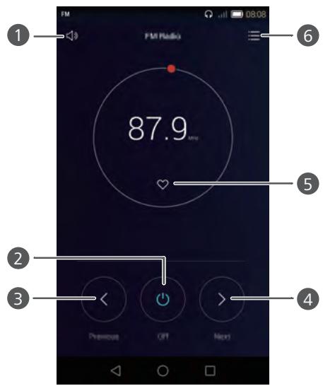 HONOR 6+ - Écouter la radio FM - 1