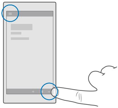 MICROSOFT Lumia 650 - Trouver d'autres options dans une application - 1