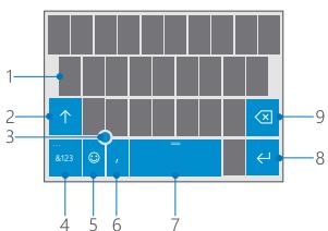MICROSOFT Lumia 650 - Appuyez sur une zone de texte. - 1