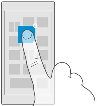 MICROSOFT Lumia 650 - Appuyer longuement sur un élément pour le faire glisser - 1