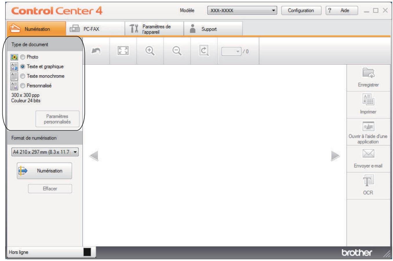 BROTHER MFC-L2710DW - Sélectionner le type de document avec le mode Domicile de ControlCenter4 (Windows®) - 1