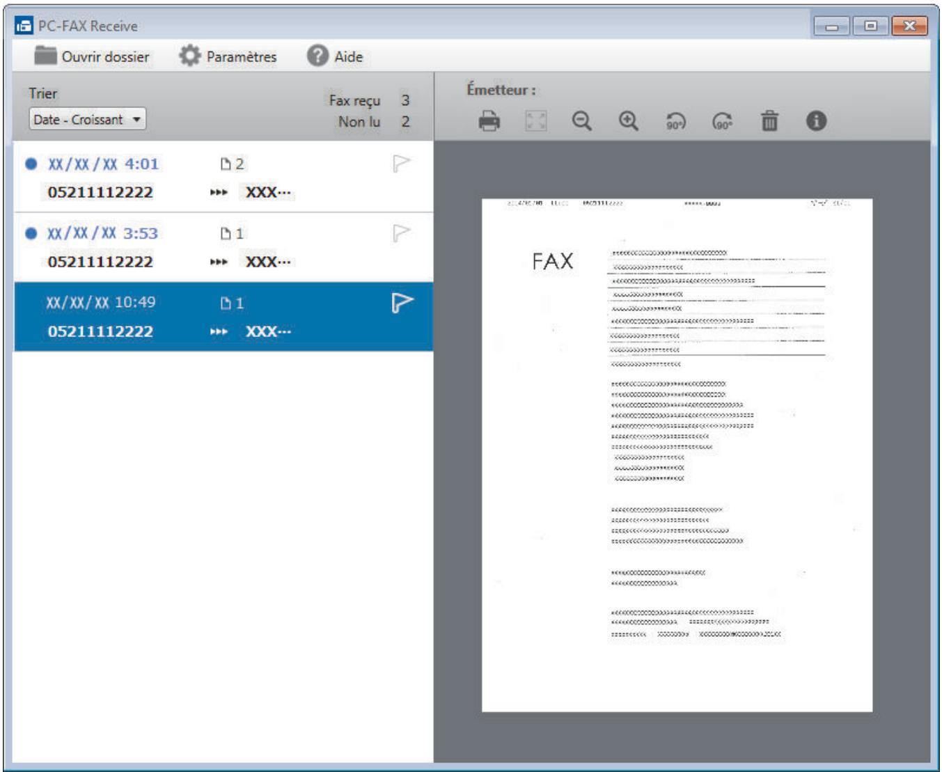 BROTHER MFC-L2710DW - Consulter les messages PC-FAX reçus (Windows®) - 1