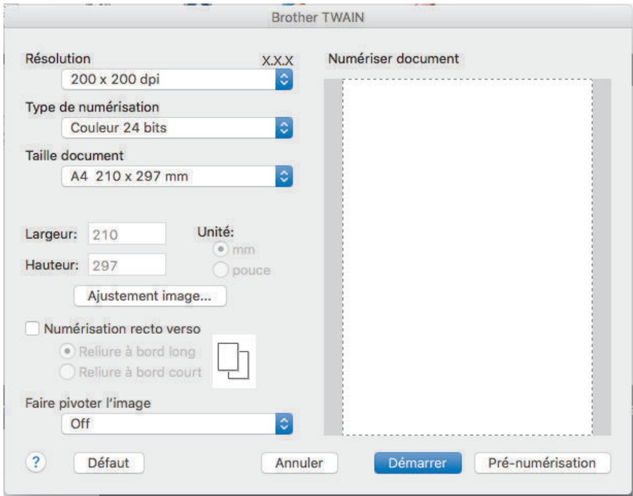 BROTHER MFC-L2710DW - Numériser à l'aide des applications TWAIN (Mac) - 1