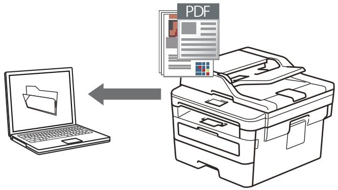 BROTHER MFC-L2710DW - Enregistrer des données numériées dans un dossier sous forme d'un fichier PDF en utilisant le mode avancé de ControlCenter4 (Windows®) - 1