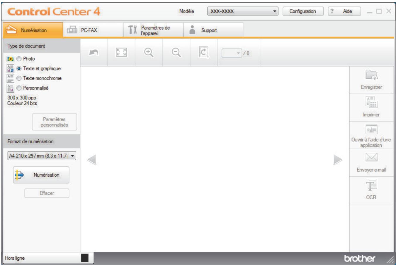 BROTHER MFC-L2710DW - Numériser vers une application avec le mode Accueil de ControlCenter4 (Windows®) - 1