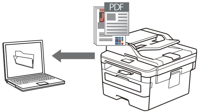 BROTHER MFC-L2710DW - Enregistrer les données numériées dans un dossier sous forme d'un fichier PDF - 1
