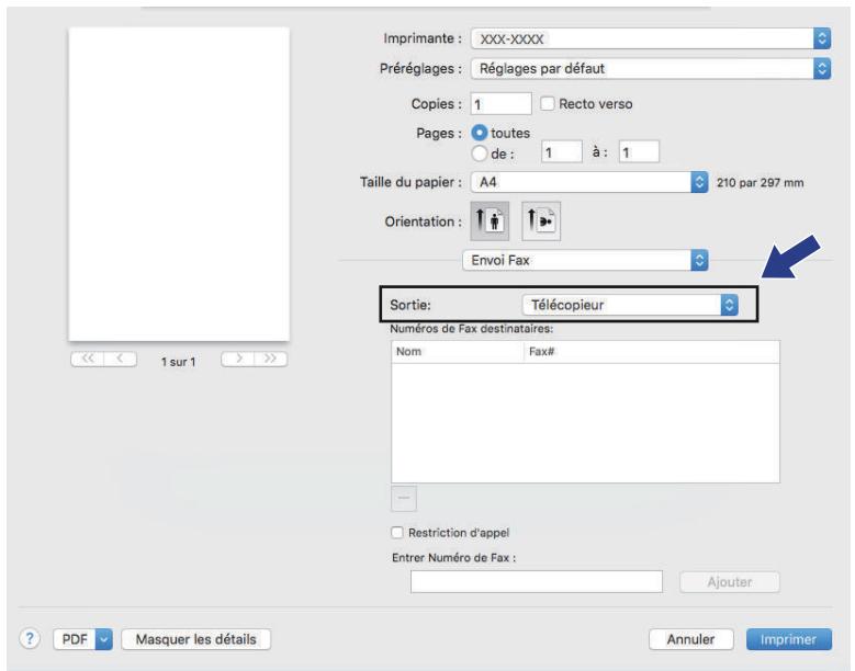 BROTHER MFC-L2710DW - Envoyer des fax depuis votre application (Mac) - 2