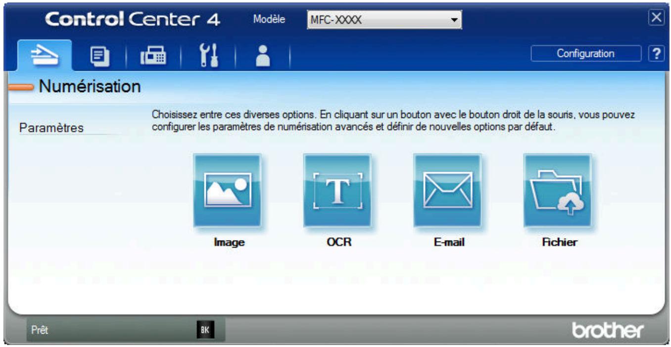 BROTHER MFC-L2710DW - Numériser les deux faces d'une carte d'identité à l'aide du mode Avancé de ControlCenter4 (Windows®) - 1