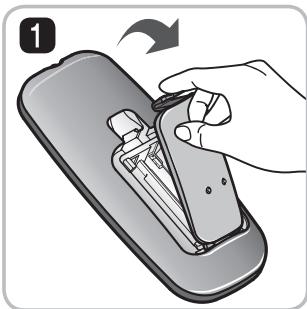 LG VR1229B - Mise en place des piles dans la télécommande - 1