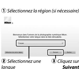 NIKON 1J3WH+10-30+30-110 - 1Lancez le programme d'installation. - 2