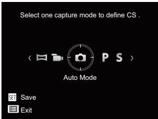KODAK APN_Bridge_Digital_AZ528 - Settings under CS mode (unset state or state after reset): - 1