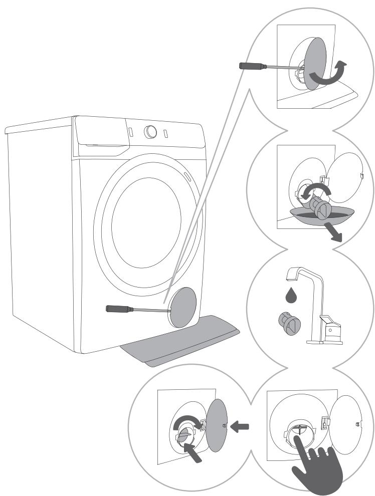HISENSE W1014FQRT - NETTOYAGE DU FILTRE DE LA POMPE - 1