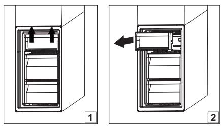 WHIRLPOOL W7931TOXH - Retirer le récipient du bac du congélateur - 1